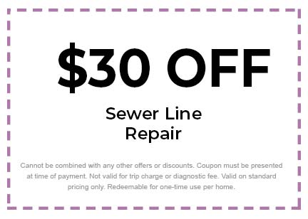 Discount on Sewer Line Repair